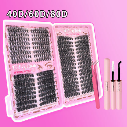 ✨DIY Lash Extension Kit –👁️ Lash Clusters, Bond & Seal, Tweezers Included💯