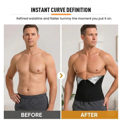 🏆AEXZR® Waist Trainer Trimmer Zipper Sweat Belt🔥