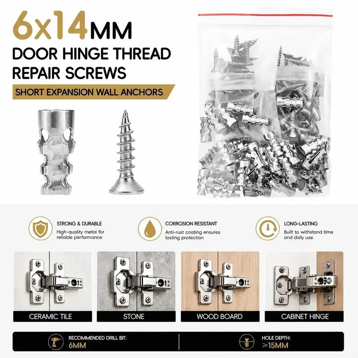 🛠️ 2026 Sale — Over 41,200 Sold! 🔩 Self-Drilling Drywall Anchors – Rock-Solid in 60 Sec ✨