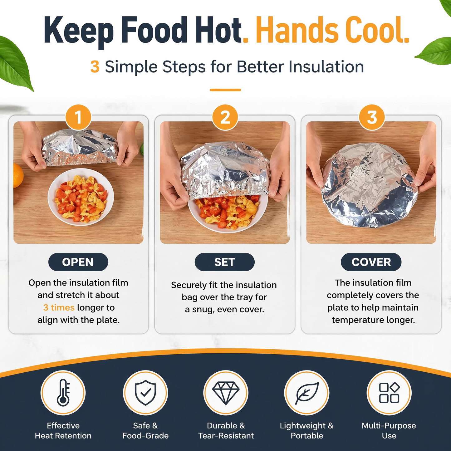 🔥 AEXZR® Insulated Food Covers (50 PCS) – Keep Meals Warm, Ready, & Covered🍽️