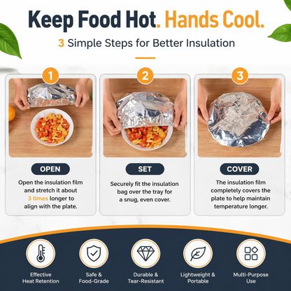 🔥 AEXZR® Insulated Food Covers (50 PCS) – Keep Meals Warm, Ready, & Covered🍽️