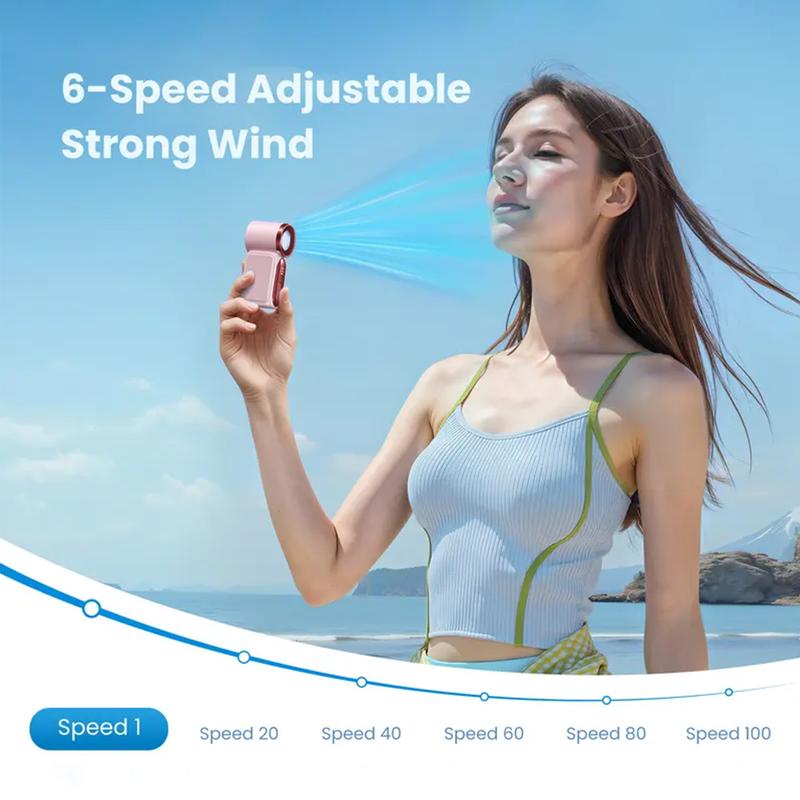 Limited Time💨❄️Turbo Handheld Fan – 16900 RPM, 6 speeds, LED display
