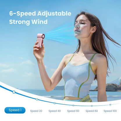 Limited Time💨❄️Turbo Handheld Fan – 16900 RPM, 6 speeds, LED display