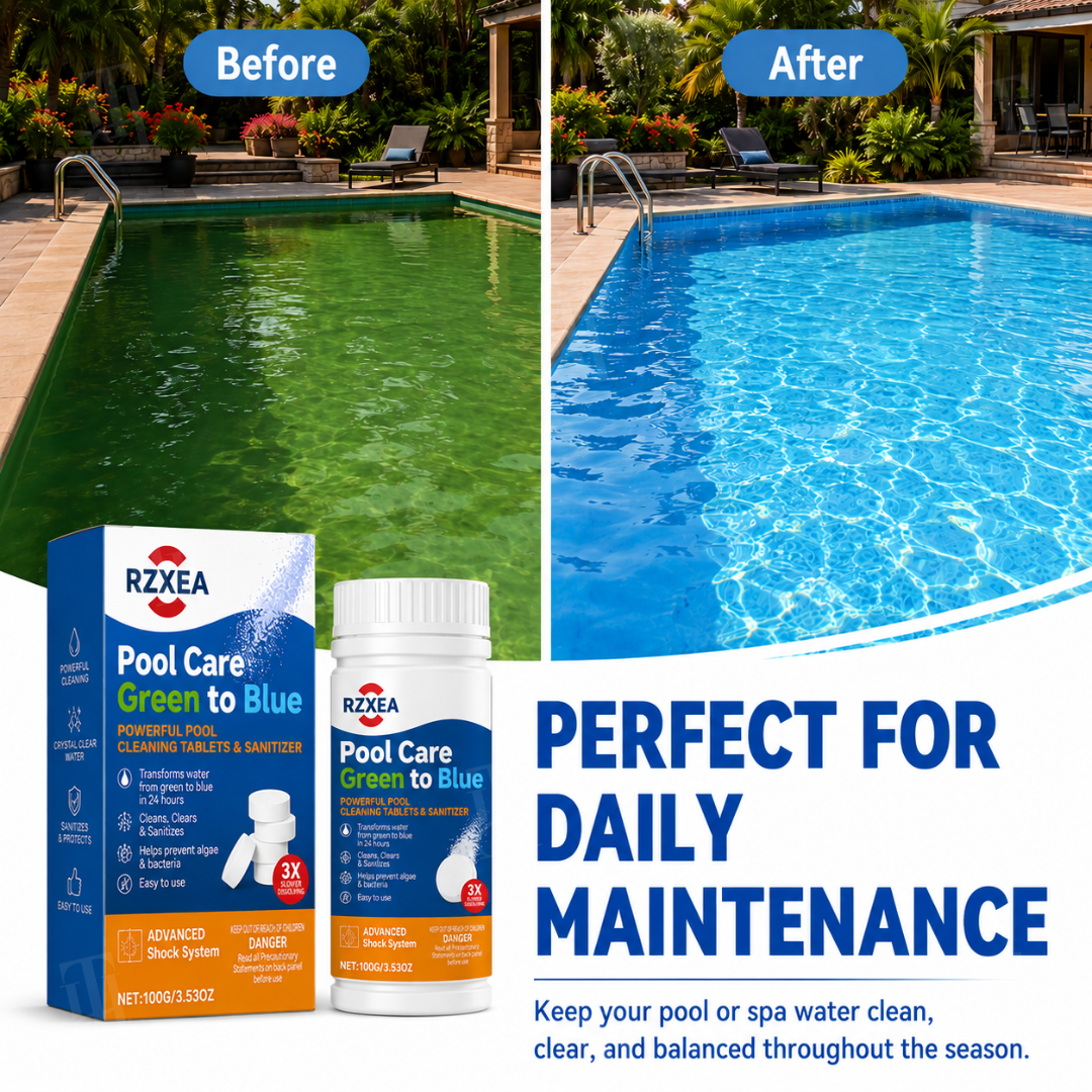 🏆RZXEA™ Pool Care Green to Blue🏊
