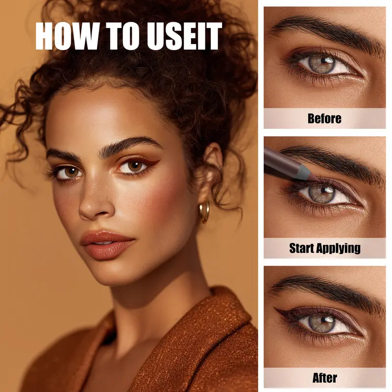 24HR Waterproof Eyeliner Pencil, Smudge-Proof Long-Lasting Smooth Cream Liner🖤