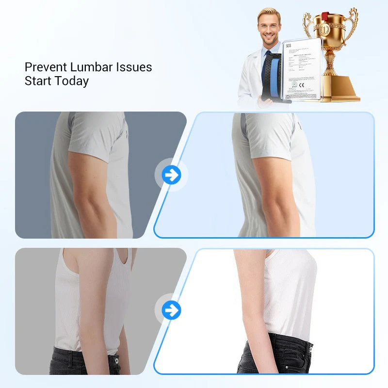 🧘 AEXZR® Magnetic Lumbar Stretcher – Acupressure Back Massager for Daily Relief🌈
