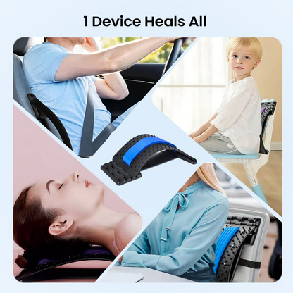 🧘 AEXZR® Magnetic Lumbar Stretcher – Acupressure Back Massager for Daily Relief🌈
