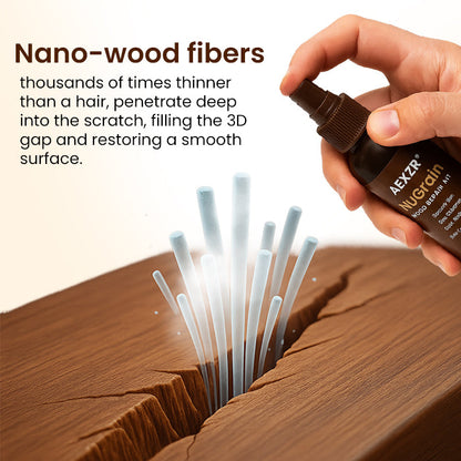 🏆Offical Store: AEXZR® NuGrain Wood Repair Kit – 🛡️Nano-Wood Fiber Heals Scratches in 60 Secs⚡