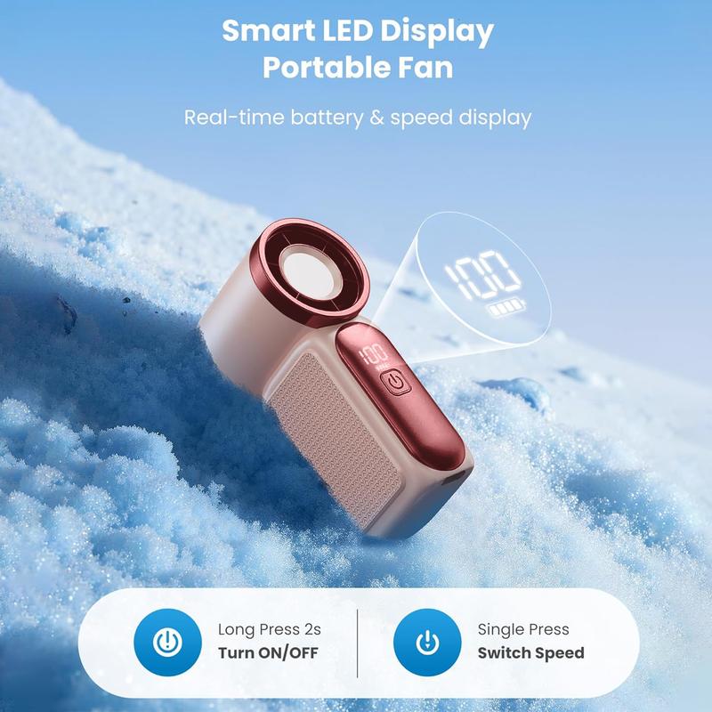 Limited Time💨❄️Turbo Handheld Fan – 16900 RPM, 6 speeds, LED display