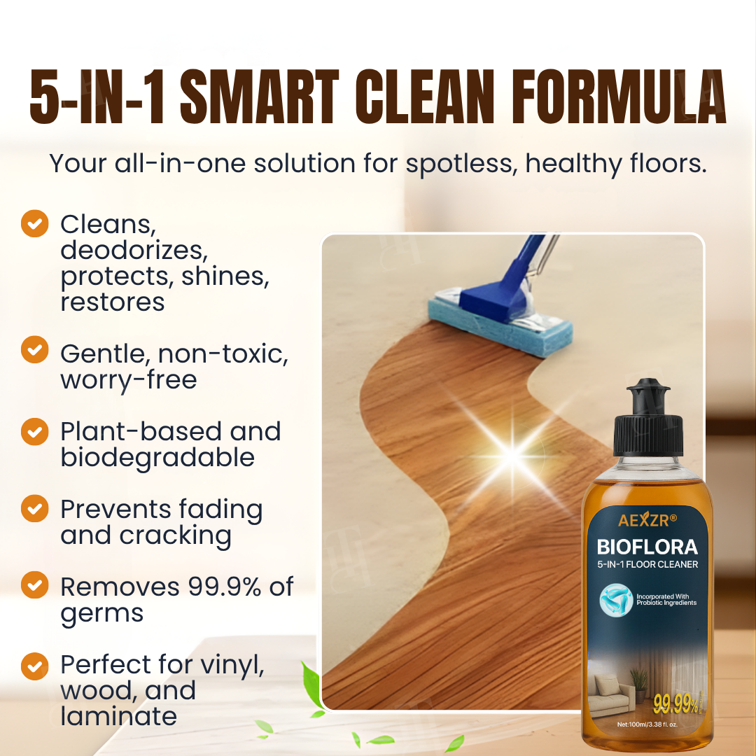 🏆Official Store | AEXZR® BioFlora 5-in-1 Floor Cleaner –🧹 Clean, Shine, Protect, Deodorize & Sanitize