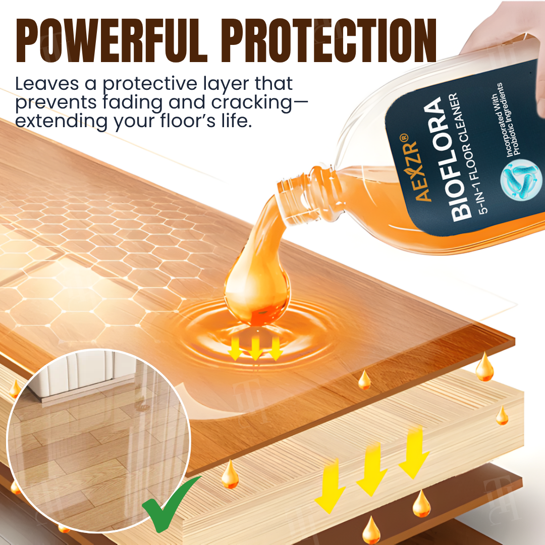 🏆Official Store | AEXZR® BioFlora 5-in-1 Floor Cleaner –🧹 Clean, Shine, Protect, Deodorize & Sanitize