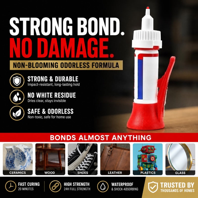 🛠️ AEXZR® All-Surface Repair Glue – Invisible, Flexible & Waterproof Bond That Lasts✨