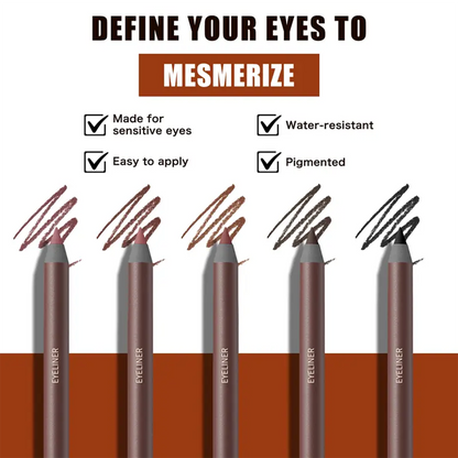 24HR Waterproof Eyeliner Pencil, Smudge-Proof Long-Lasting Smooth Cream Liner🖤