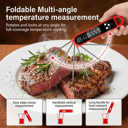 Digital Meat Thermometer 0.5S Instant Read ±0.5°F High Accuracy Food Temperature Probe for Cooking Kitchen Gadgets Essentials Tools Gifts for Men Dad Chef for Oven Grill BBQ Smoker Candy Baking Home Outdoor Use