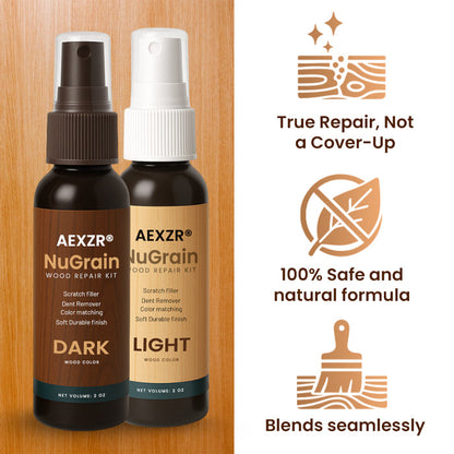 🏆Offical Store: AEXZR® NuGrain Wood Repair Kit – 🛡️Nano-Wood Fiber Heals Scratches in 60 Secs⚡