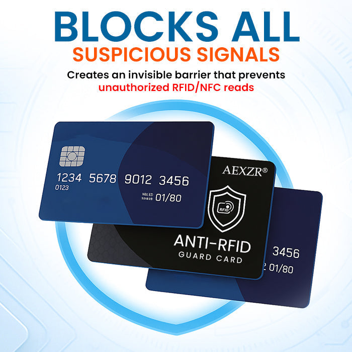 🏆Official Store |AEXZR® Anti-RFID Guard Card🌟Stop Electronic Skimming & Data Theft✨
