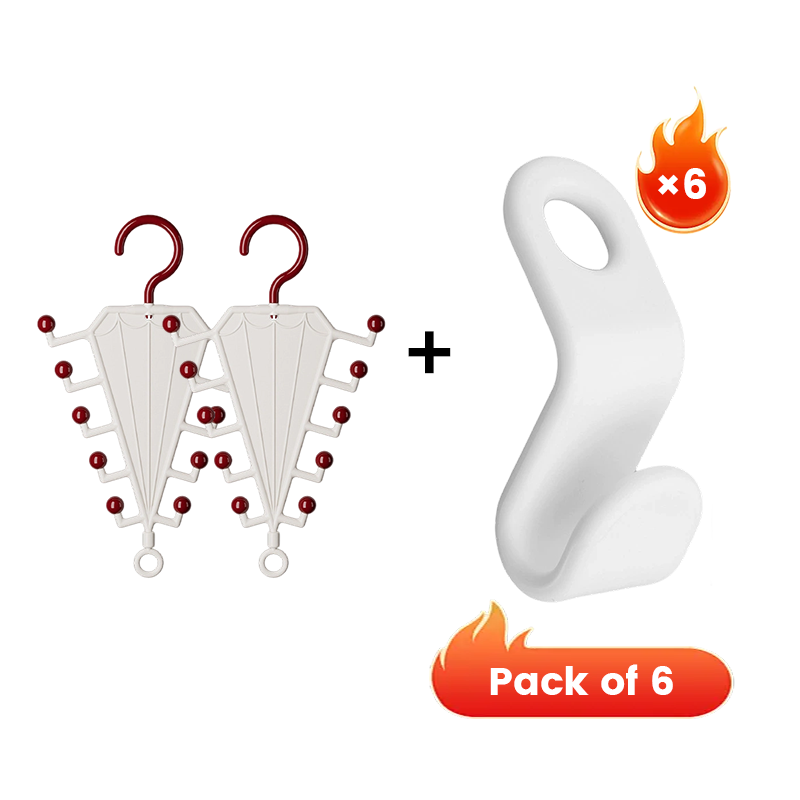 Multi-Functional V-Shaped Double Sided Hanger Storage Rack