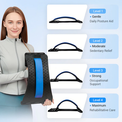 🧘 AEXZR® Magnetic Lumbar Stretcher – Acupressure Back Massager for Daily Relief🌈