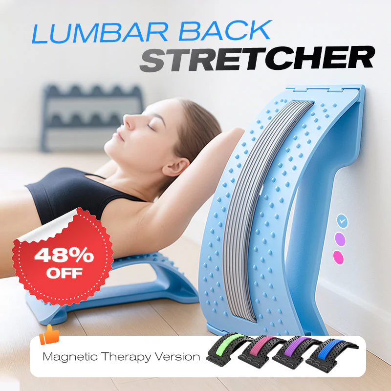 🧘 AEXZR® Magnetic Lumbar Stretcher – Acupressure Back Massager for Daily Relief🌈