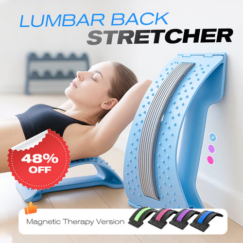 🧘 AEXZR® Magnetic Lumbar Stretcher – Acupressure Back Massager for Daily Relief🌈