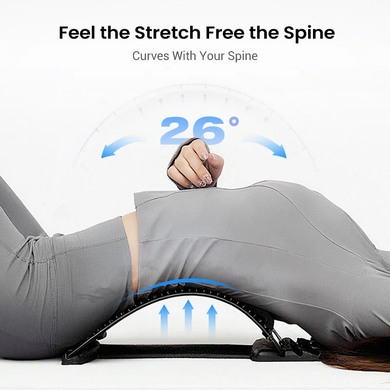 🧘 AEXZR® Magnetic Lumbar Stretcher – Acupressure Back Massager for Daily Relief🌈