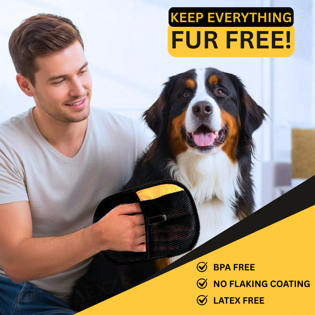 🐾 AEXZR® Pet Magic Grooming Glove –✨ Static Grip Grabs Hair, Not Sticky Glue🏆