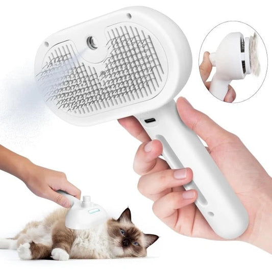 💨🐾Steam Grooming Brush—🐕Reduce Shedding & Detangle – Gentle for Sensitive Skin✨