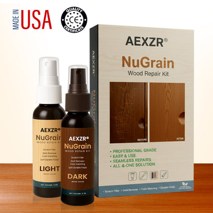🏆Offical Store: AEXZR® NuGrain Wood Repair Kit – 🛡️Nano-Wood Fiber Heals Scratches in 60 Secs⚡