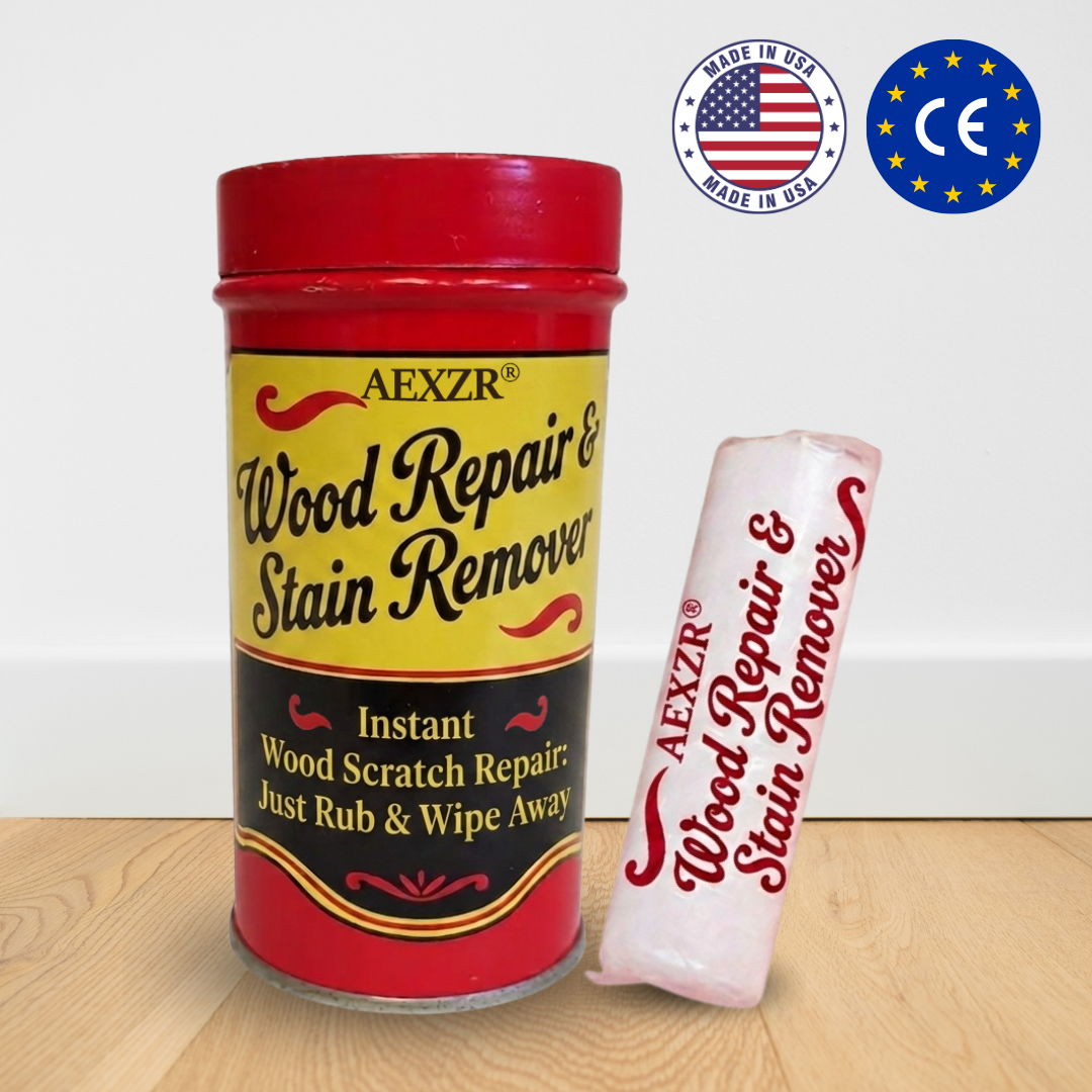 ✨ AEXZR® Wood Repair & Stain Remover –🪑 Instantly Erases Scratches, Scuffs & Watermarks🛡️