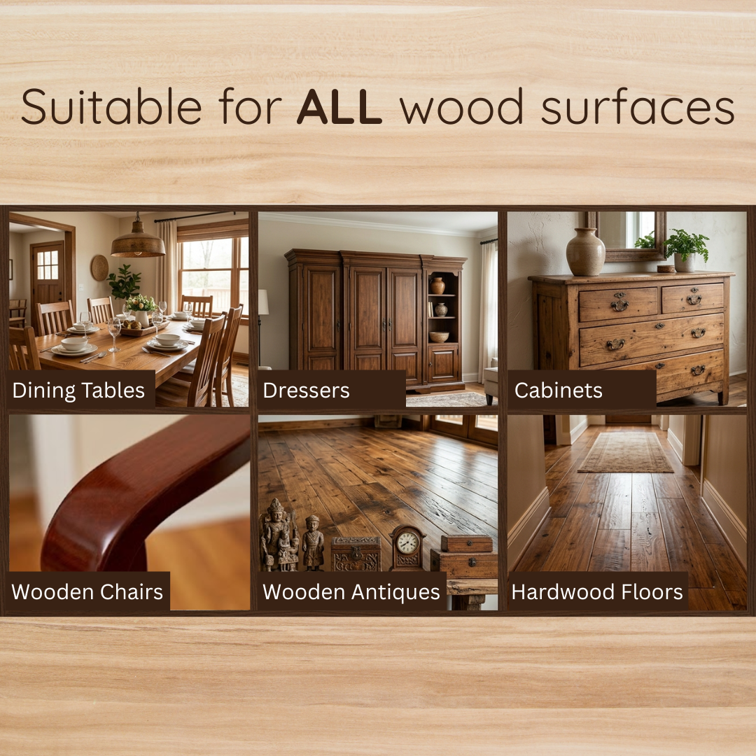 ✨ AEXZR® Wood Repair & Stain Remover –🪑 Instantly Erases Scratches, Scuffs & Watermarks🛡️