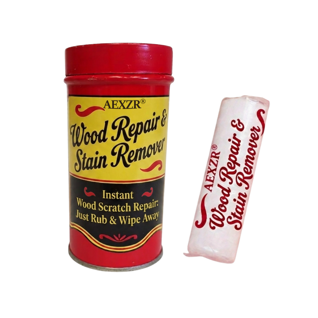 ✨ AEXZR® Wood Repair & Stain Remover –🪑 Instantly Erases Scratches, Scuffs & Watermarks🛡️