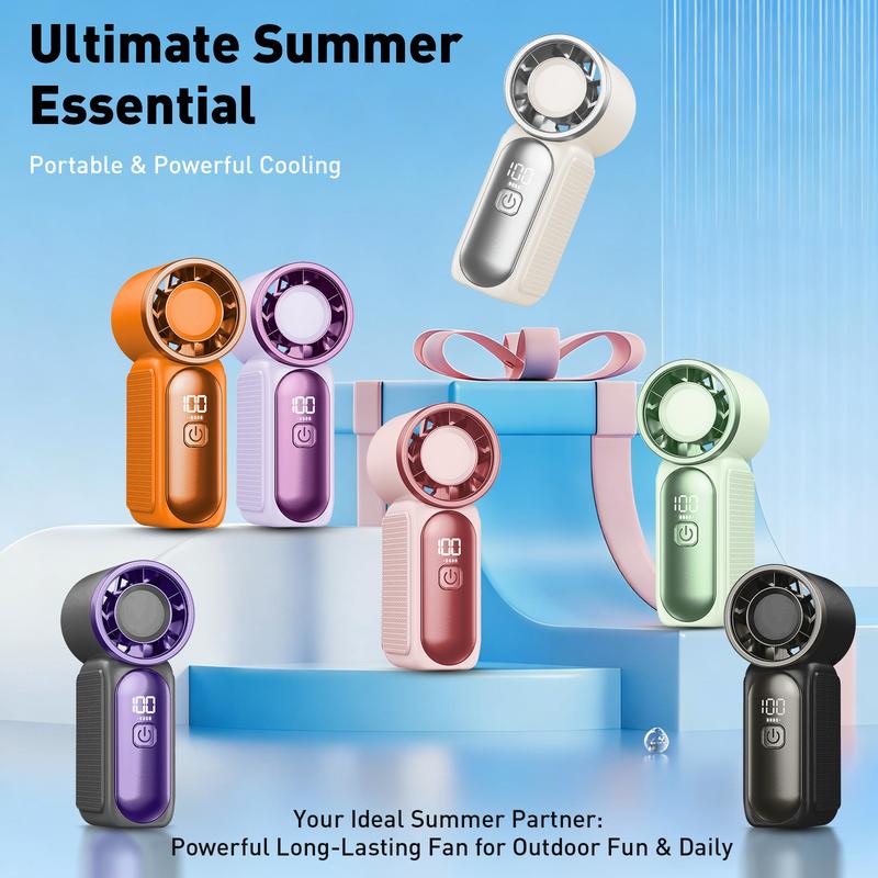 Limited Time💨❄️Turbo Handheld Fan – 16900 RPM, 6 speeds, LED display