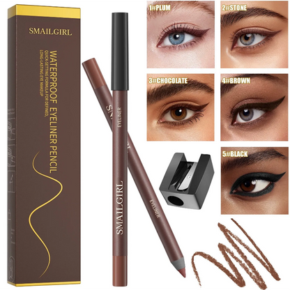 24HR Waterproof Eyeliner Pencil, Smudge-Proof Long-Lasting Smooth Cream Liner🖤