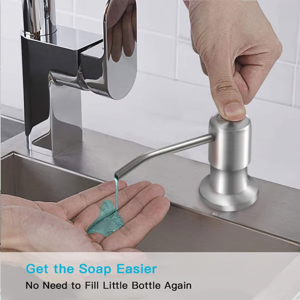 🚿 AEXZR® Built-in Sink Soap Dispenser – 360° Swivel Pump with Under-Sink Extension Tube Kit
