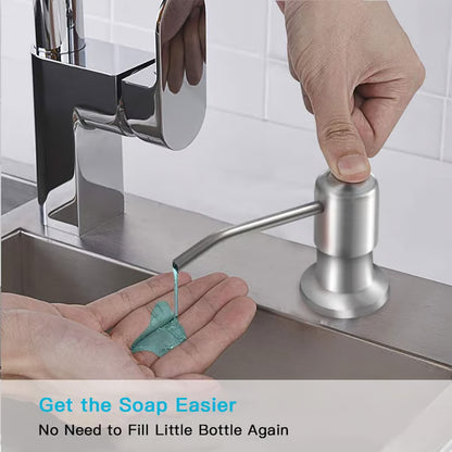 🚿 AEXZR® Built-in Sink Soap Dispenser – 360° Swivel Pump with Under-Sink Extension Tube Kit