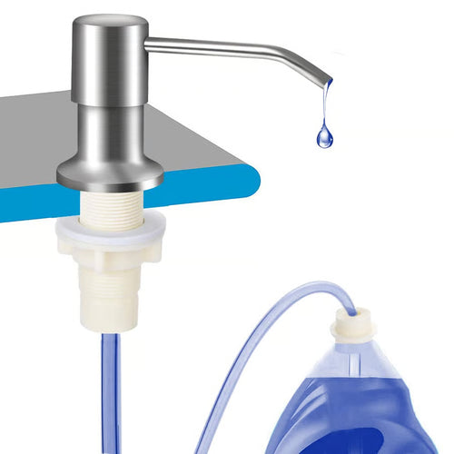 🚿 AEXZR® Built-in Sink Soap Dispenser – 360° Swivel Pump with Under-Sink Extension Tube Kit