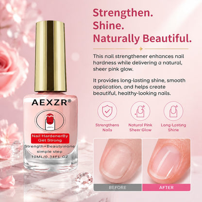 💅2PCS Natural Pink Nail Strengthener - 10 ml Nail Care Treatment🌸