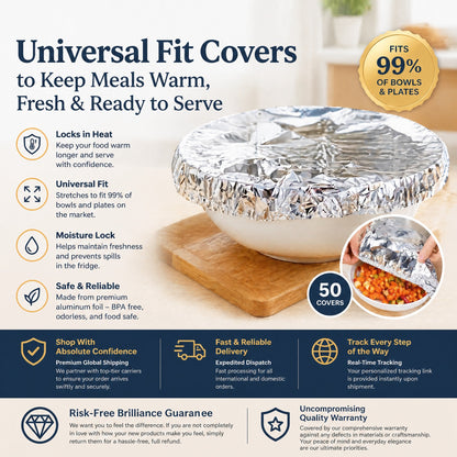 🔥 AEXZR® Insulated Food Covers (50 PCS) – Keep Meals Warm, Ready, & Covered🍽️
