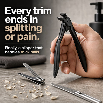 ✂️ 🖤 Black Curved Nail Clipper – Ergonomic & Easy for Seniors 🖤