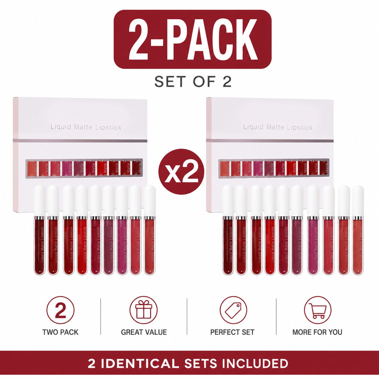 💋AEXZR® 10Pcs Matte Waterproof Lip Gloss Set💄