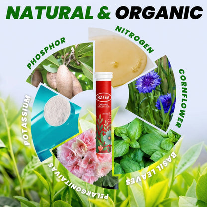 🏆🌱All-in-One Nutrient Boost | RZXEA® Organic Fertilizer Tablets- Slow Release Plant Food for 60 Days⭐️