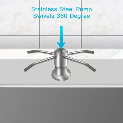 🚿 AEXZR® Built-in Sink Soap Dispenser – 360° Swivel Pump with Under-Sink Extension Tube Kit