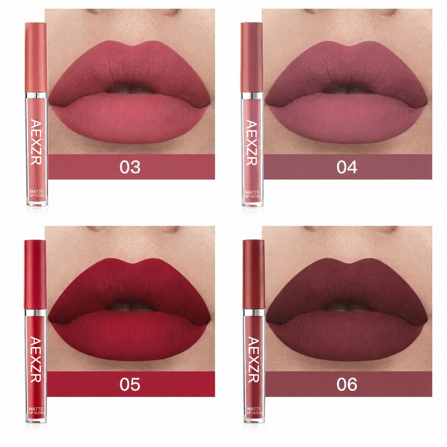 👄AEXZR®6-Color Matte Liquid Lipstick Set💄