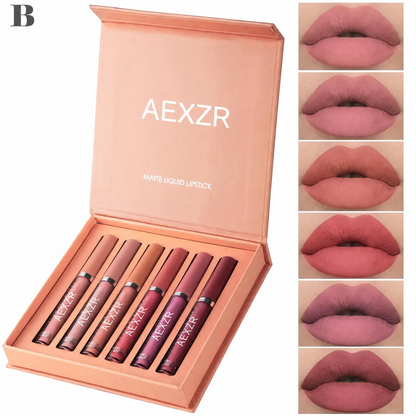 👄AEXZR®6-Color Matte Liquid Lipstick Set💄