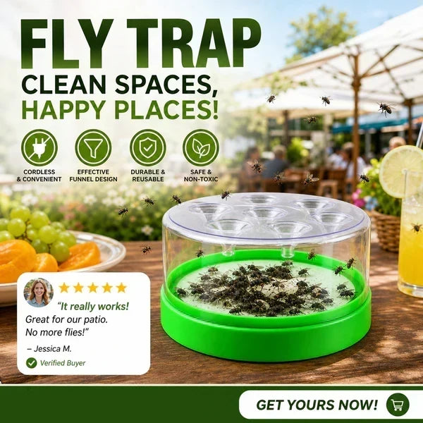 🏆Flash Sale⚡50K+ SOLD! Almost Gone-💥🔌✅ Reusable fly trap—no electricity, no poison! 🏠 Safe to use in the kitchen and around children and pets.
