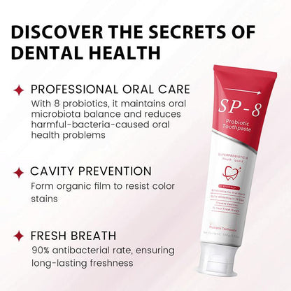✨SP-8 Probiotic Whitening Toothpaste🦷 Your Secret to a Brighter, Healthier Smile 🍃