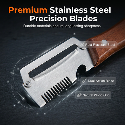 🏆🔪 3-in-1 Scallion Shredder & Peeler – ⚡Shred, Peel, Open Bottles – One Tool🏆
