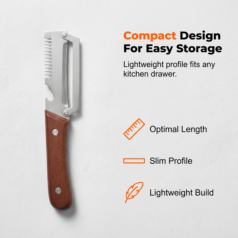 🏆🔪 3-in-1 Scallion Shredder & Peeler – ⚡Shred, Peel, Open Bottles – One Tool🏆