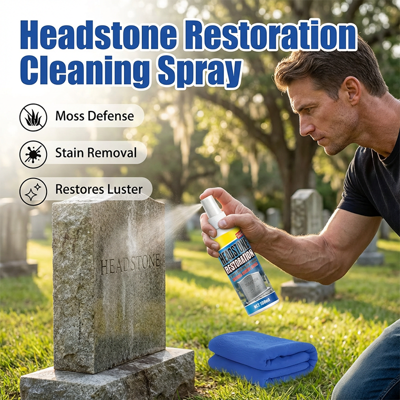 🏆Headstone Cleaning & Restoration Spray ✨🪦– Remove Stains Instantly🛡️
