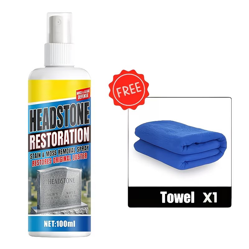 🏆Headstone Cleaning & Restoration Spray ✨🪦– Remove Stains Instantly🛡️